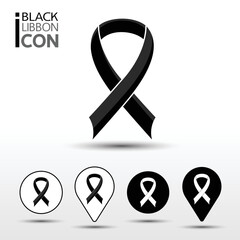 Vector breast cancer ribbon icon
