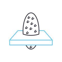 food container line icon, outline symbol, vector illustration, concept sign