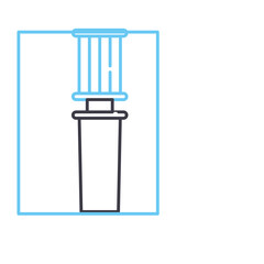garden lamp line icon, outline symbol, vector illustration, concept sign