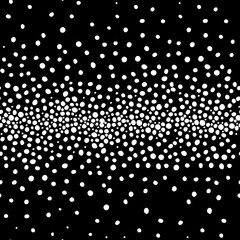 Vector. Hand drawn polka dot texture. Spotted grey, black and white background. Geometric abstract pattern with hand drawn circles. Scattered irregularly shaped dots. Flow, halftone gradient.