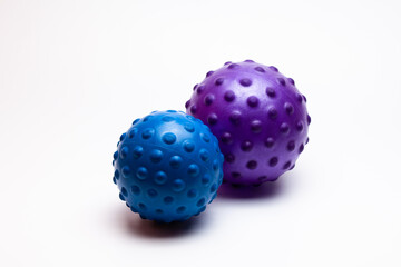 Fitness ball on white background