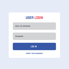 Fototapeta premium White user interface for the login