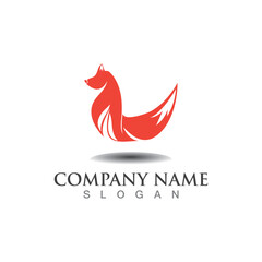 Obraz premium Fox Animal creative logo Template vector design