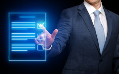 Businessman hand working with new modern computer