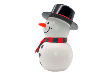 Snowman isolated on white background.Clipping path included.