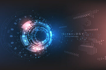 Hi-tech digital technology futuristic circuit digital. Abstract futuristic design. artificial intelligence. Modern futuristic design. Global network connection technology. vector illustration.