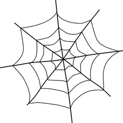 Spider web outline element for Halloween