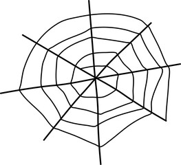 Obraz premium Spider web outline element for Halloween