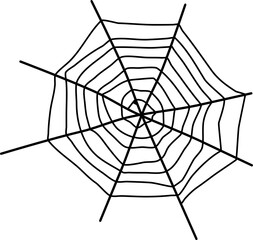 Obraz premium Spider web outline element for Halloween