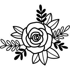 Flower Outline Illustration