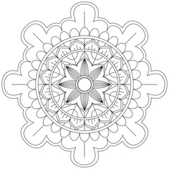 Leaf Flower Petal Coloring Mandala Art Simple Graphic Shape Vector Floral Oriental Outline Vintage Decorative Elements Pattern Illustration Islam Arabic Indian Turkish Mystic Religion Morals Lotus