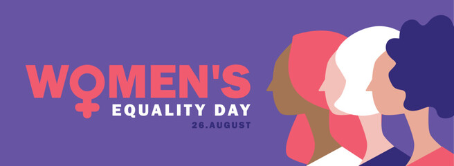 Women's Equality Day. August 26. Template for background, banner, card, poster