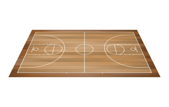 Basketball Field. Basketball Ball. Sport Court Background.