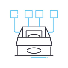 product properties line icon, outline symbol, vector illustration, concept sign