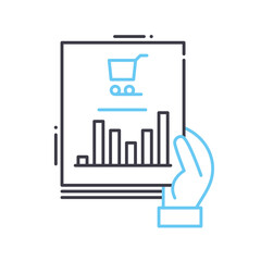 strategy marketing line icon, outline symbol, vector illustration, concept sign