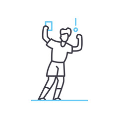 referee line icon, outline symbol, vector illustration, concept sign