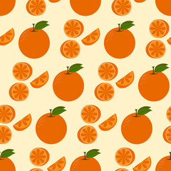 Seamless tartan plaid pattern in Orange Summer
