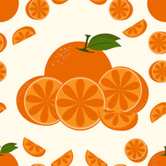 Seamless tartan plaid pattern in Orange Summer
