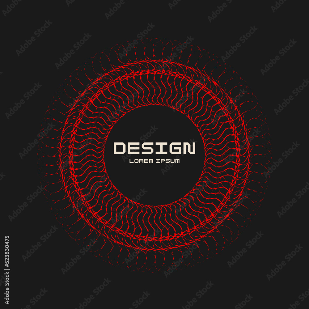 Poster vector abstract background with dynamic waves, line and particles.
