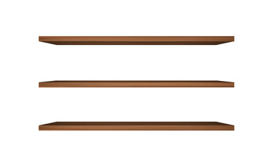 Wooden shelf. Online store shelf. Bookstore shelf.