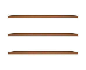 Wooden shelf. Online store shelf. Bookstore shelf.