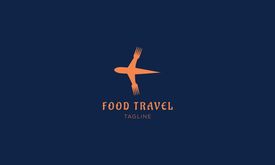 Food Travel Logo Design vector, Minimal restaurant logo Template