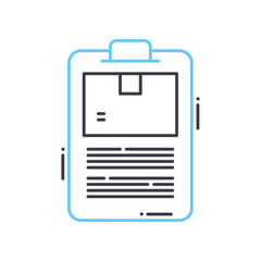 Obraz premium inventory line icon, outline symbol, vector illustration, concept sign