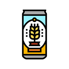 can beer drink color icon vector illustration