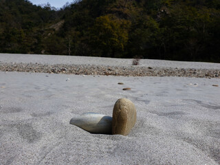 stone on the beach