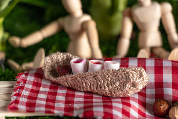 Miniature food made with Play Putty