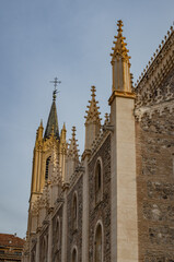 Fototapeta na wymiar detail of church in madrid spain europe
