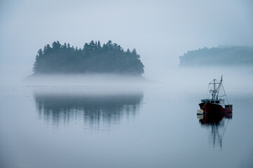 Fishing Boat in the fog