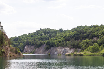 Fototapeta na wymiar lake in the mountains in Ungarn, in rudabánya