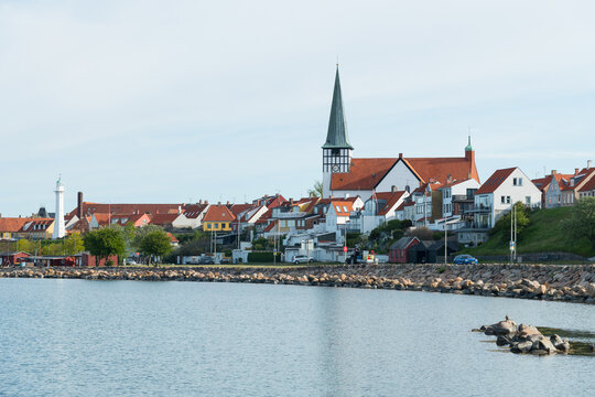 Roenne im Morgenlicht, Hauptstadt-Bornholm, D&auml;nemark
