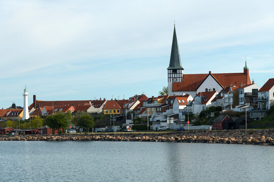 Roenne im Morgenlicht, Hauptstadt-Bornholm, D&auml;nemark
