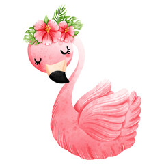 Naklejka premium pink flamingo