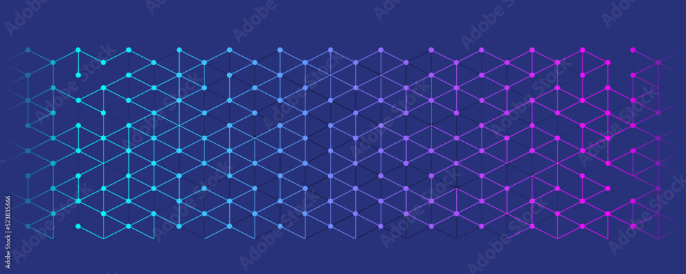 Aufkleber geometry poligonal molecular structures in technology background science style digital futuristic mi