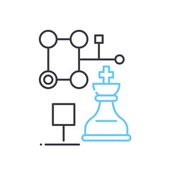 management information system line icon, outline symbol, vector illustration, concept sign © Nina