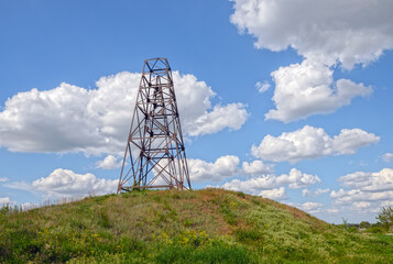 Geodetic tower that in Peschanka village of Dnepropetrovsk Area, Ukraine.