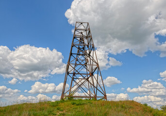 Geodetic tower that in Peschanka village of Dnepropetrovsk Area, Ukraine.