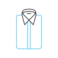 shirt folding line icon, outline symbol, vector illustration, concept sign