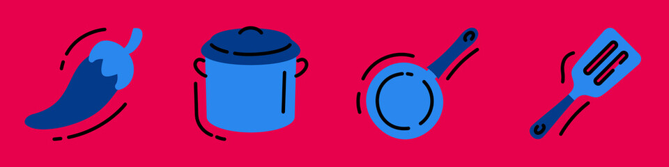 Minimalist illustrations for restaurant