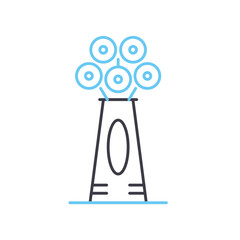 vase line icon, outline symbol, vector illustration, concept sign