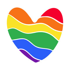 Heart Rainbow LGBT Icon