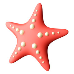 Starfish isolated 3d render
