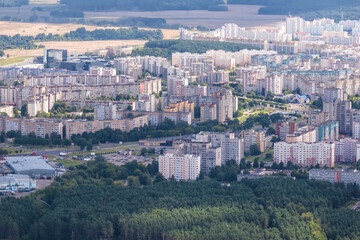 panoramic view of the residential area of high-rise buildings