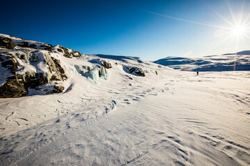 Ski expedition in Dovrefjell National Park, Norway