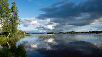 clouds over the lake