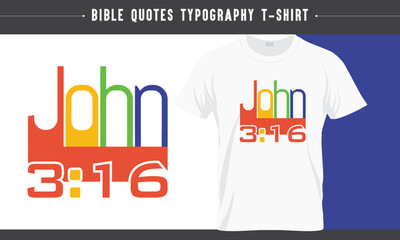 Rainbow,  John 3:16, Gospel, God's Word, Jesus Rainbow typography T-shirt design