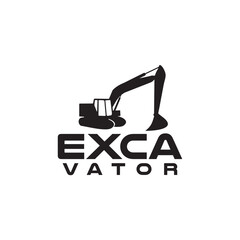 Excavator car icon logo design